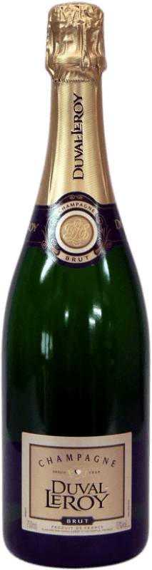 28,95 € Kostenloser Versand | Weißer Sekt Duval-Leroy Brut Große Reserve A.O.C. Champagne Frankreich Spätburgunder, Chardonnay, Pinot Meunier Flasche 75 cl