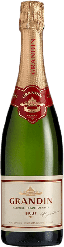 15,95 € Бесплатная доставка | Белое игристое вино Henri Grandin Brut — брют Гран Резерва A.O.C. France Франция 75 cl