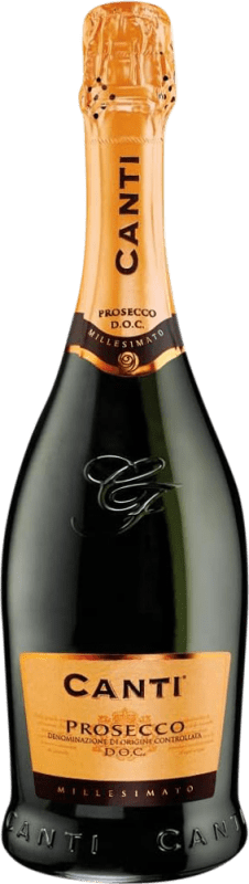 8,95 € Envio grátis | Espumante Branco Canti Brut — Bruto D.O.C. Prosecco Itália Glera Garrafa 75 cl