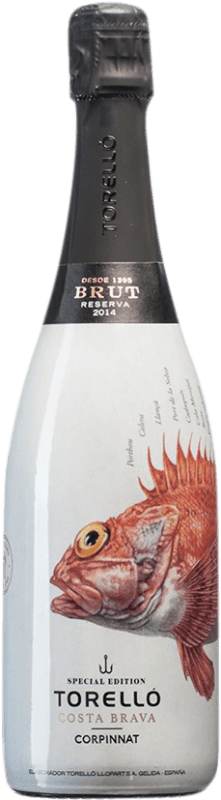 16,95 € Free Shipping | White sparkling Torelló Costa Brava Brut Reserva D.O. Cava Catalonia Spain Bottle 75 cl