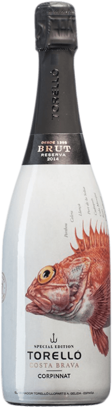 26,95 € Free Shipping | White Sparkling Wine Torelló Costa Brava Brut Reserve — Aged D.O. Cava Catalonia Spain Bottle 75 cl