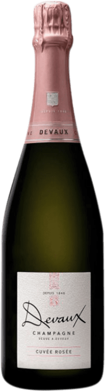 48,95 € Spedizione Gratuita | Spumante rosato Devaux Cuvée Rossé Brut Gran Riserva A.O.C. Champagne Francia Pinot Nero Bottiglia 75 cl