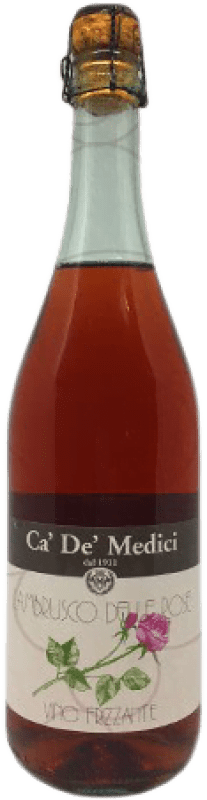 4,95 € Spedizione Gratuita | Spumante rosato Ca' De' Medici Rosat D.O.C. Lambrusco di Sorbara Italia Lambrusco Bottiglia 75 cl