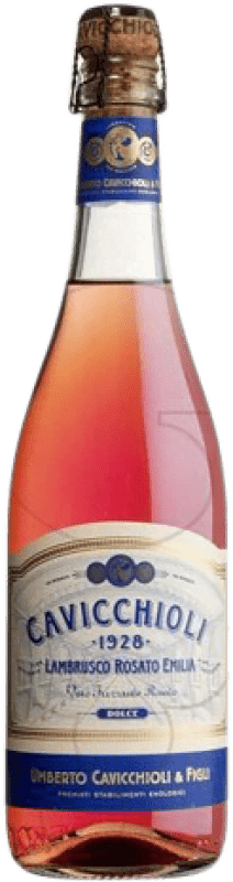 6,95 € Free Shipping | Rosé sparkling Cavicchioli Rosato D.O.C. Lambrusco di Sorbara Italy Lambrusco Bottle 75 cl