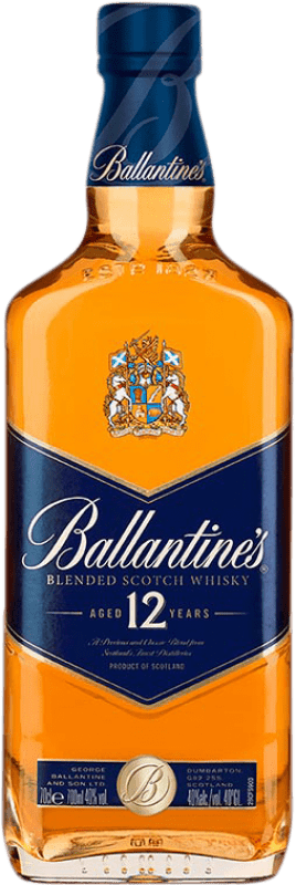 28,95 € Envío gratis | Whisky Blended Ballantine's Blue Reserva Reino Unido 12 Años Botella 70 cl