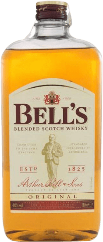 13,95 € Free Shipping | Whisky Blended Bell's United Kingdom Hip Flask Bottle 1 L