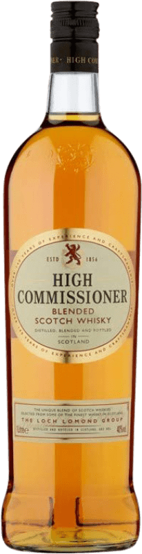 11,95 € Envio grátis | Whisky Blended High Commissioner Reino Unido Garrafa 1 L