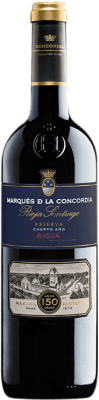 15,95 € Envio grátis | Vinho tinto Marqués de La Concordia Santiago Cuarto Año Reserva D.O.Ca. Rioja País Basco Espanha Tempranillo Garrafa 75 cl