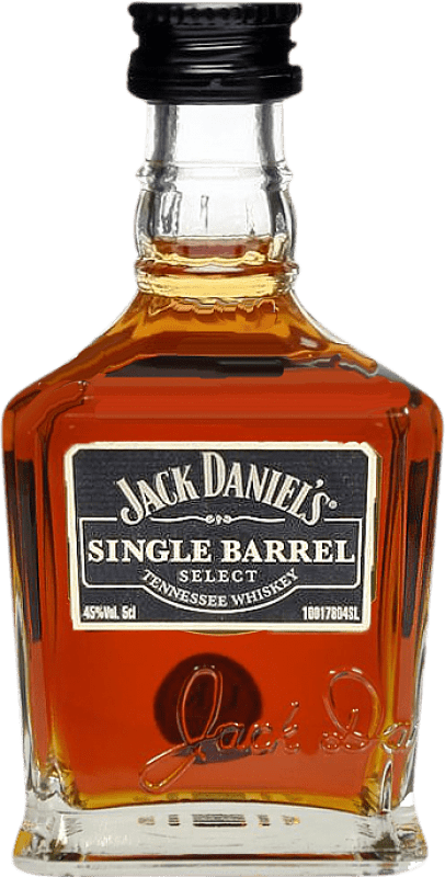 4,95 € 免费送货 | 波本威士忌 Jack Daniel's Single Barrel — 单桶, 甄选 珍藏 美国 小瓶装 5 cl