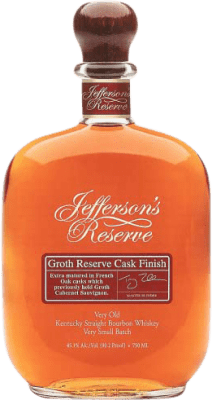 111,95 € Envío gratis | Whisky Bourbon Jefferson's Groth Cask Finish Reserva Estados Unidos Botella 70 cl