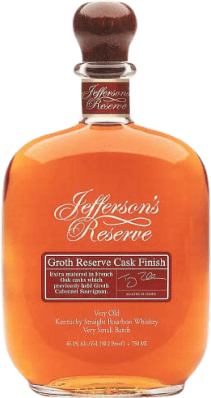 111,95 € Free Shipping | Whisky Bourbon Jefferson's Groth Cask Finish Reserve United States Bottle 70 cl