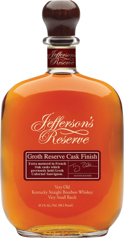 116,95 € Envoi gratuit | Whisky Bourbon Jefferson's Groth Cask Finish — Finition en Fût Réserve États Unis 70 cl