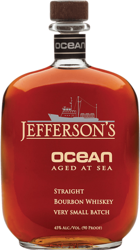 105,95 € Envio grátis | Whisky Bourbon Jefferson's Ocean Aged at Sea Reserva Estados Unidos Garrafa 70 cl