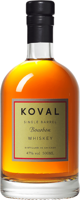41,95 € Kostenloser Versand | Bourbon Whisky Koval Reserve — Gereift Vereinigte Staaten Medium-Flasche 50 cl