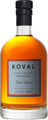 44,95 € Free Shipping | Whisky Blended Koval Four Grain Reserve Chicago United States Medium Bottle 50 cl