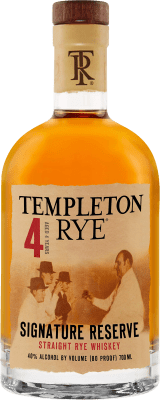 47,95 € Envio grátis | Whisky Blended Templeton Rye Reserva Estados Unidos 4 Anos Garrafa 70 cl