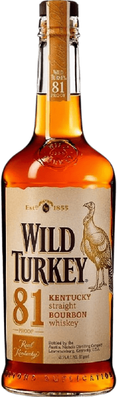 23,95 € Envío gratis | Whisky Bourbon Wild Turkey 81 Estados Unidos Botella 70 cl