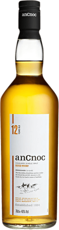 42,95 € Envío gratis | Whisky Single Malt anCnoc Knockdhu Reino Unido 12 Años Botella 70 cl