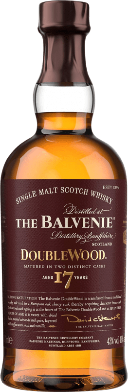 101,95 € Envoi gratuit | Single Malt Whisky Balvenie Double Wood Speyside Royaume-Uni 17 Ans Bouteille 70 cl