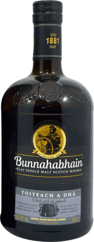 69,95 € Envio grátis | Whisky Single Malt Bunnahabhain Toiteach Reino Unido Garrafa 70 cl