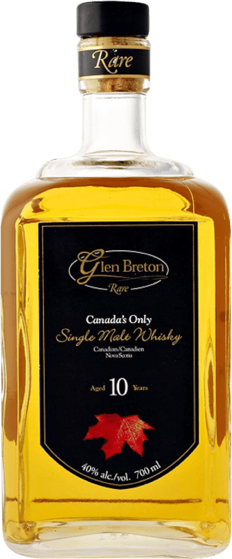 51,95 € Envío gratis | Whisky Single Malt Glen Breton Rare Black Label Canadá 10 Años Botella 70 cl