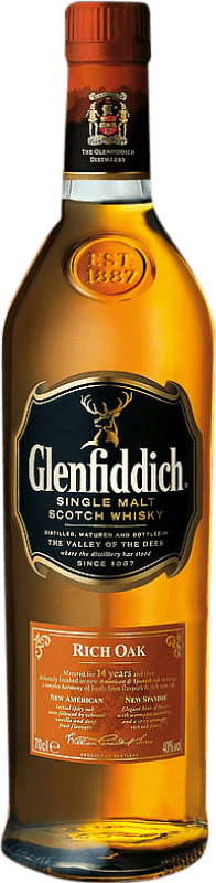 39,95 € Envío gratis | Whisky Single Malt Glenfiddich Rich Oak Speyside Reino Unido 14 Años Botella 70 cl
