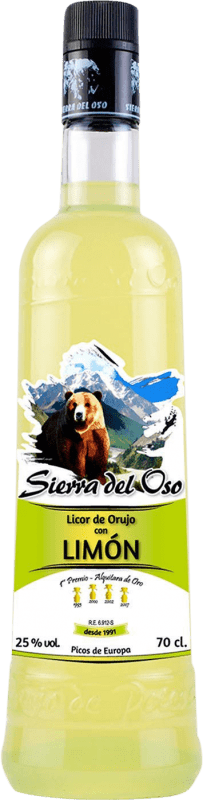 19,95 € Envío gratis | Orujo Aguardiente Sierra del Oso Licor de Limón España Botella 70 cl