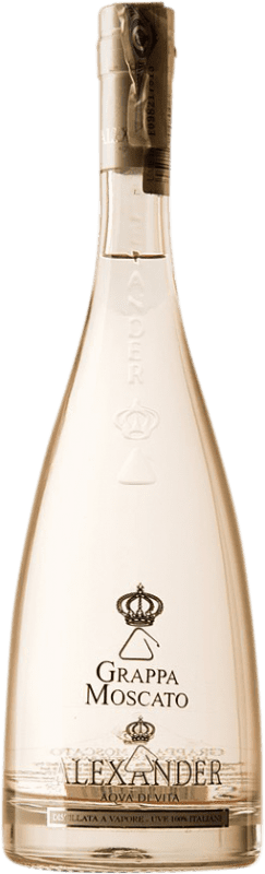 32,95 € Envio grátis | Aguardente Grappa Alexander Itália Mascate Garrafa 70 cl