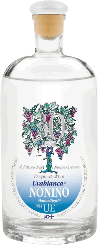61,95 € Envio grátis | Grappa Nonino Uvabianca Bianca — Branca Itália 70 cl