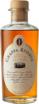 31,95 € Envio grátis | Aguardente Grappa Sibona Botti da Sherry Itália Garrafa Medium 50 cl