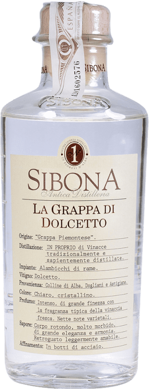 31,95 € Spedizione Gratuita | Grappa Sibona Dolcetto Dulce — Dolce Italia Bottiglia Medium 50 cl