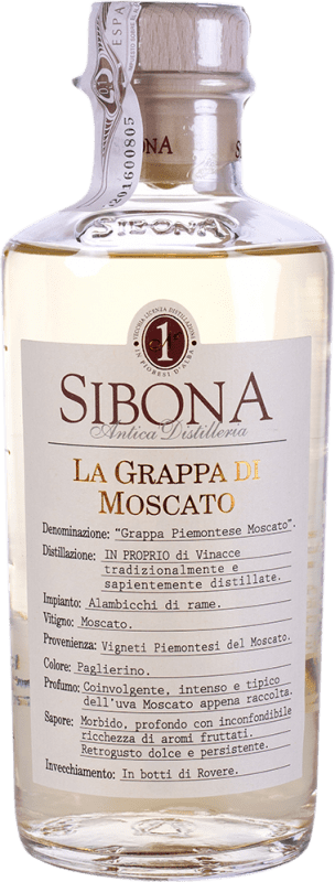 31,95 € Spedizione Gratuita | Grappa Sibona Italia Moscato Bottiglia Medium 50 cl