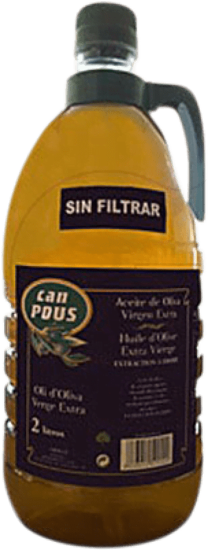 44,95 € 免费送货 | 橄榄油 Can Pous Sin Filtrar 西班牙 玻璃瓶 2 L