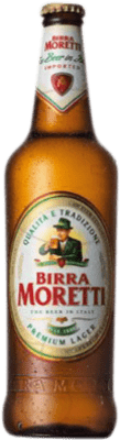 1,95 € Envío gratis | Cerveza Birra Moretti Italia Botellín Tercio 33 cl