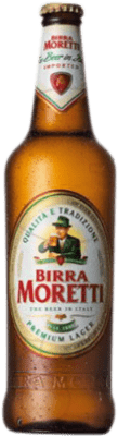 2,95 € Spedizione Gratuita | Birra Birra Moretti Lager Italia Bottiglietta Terzo 33 cl