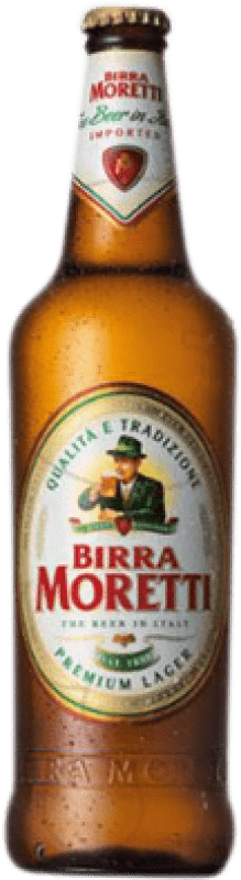 2,95 € Бесплатная доставка | Пиво Birra Moretti Lager Италия Бутылка на треть 33 cl
