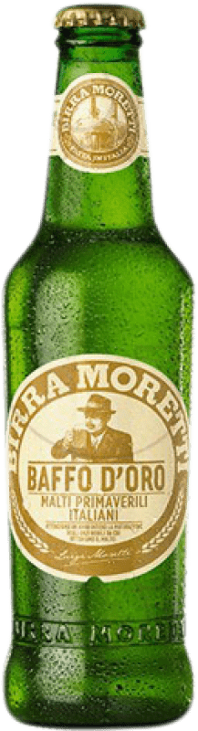 1,95 € Free Shipping | Beer Birra Moretti Baffo d'Oro Italy Third-Liter Bottle 33 cl