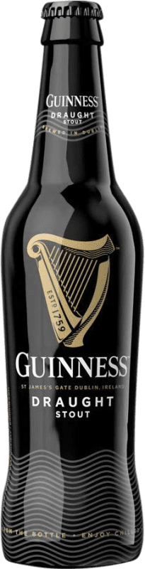 2,95 € Envio grátis | Cerveja Guinness Original, Draught — De Pressão, Stout Irlanda Garrafinha Terço 33 cl