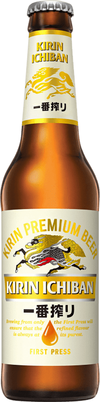 2,95 € Kostenloser Versand | Bier Kirin Ichiban Japan Drittelliterflasche 33 cl