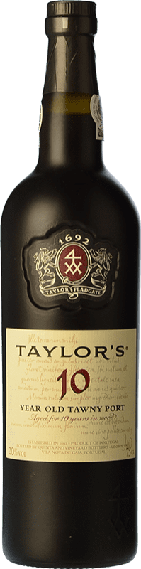 28,95 € Free Shipping | Fortified wine Taylor's I.G. Porto Porto Portugal Tempranillo, Touriga Franca, Touriga Nacional, Tinta Amarela, Tinta Cão, Tinta Barroca 10 Years Bottle 75 cl