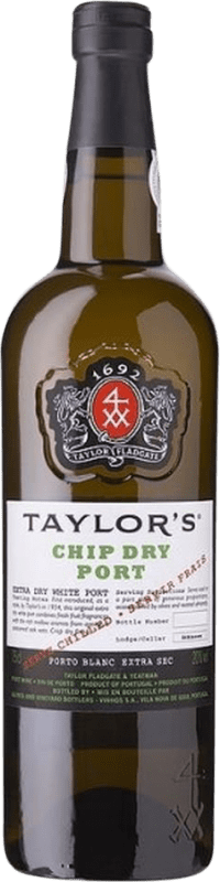 25,95 € Envío gratis | Vino generoso Taylor's Chip Dry White I.G. Porto Oporto Portugal Malvasía, Godello, Rabigato Botella 75 cl