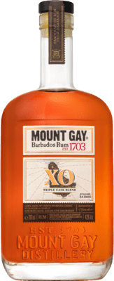 66,95 € Kostenloser Versand | Rum Mount Gay XO Extra Old Barbados Flasche 70 cl