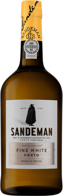 12,95 € Free Shipping | Fortified wine Sandeman Porto Blanco I.G. Porto Porto Portugal Malvasía, Godello, Códega, Viosinho Bottle 75 cl