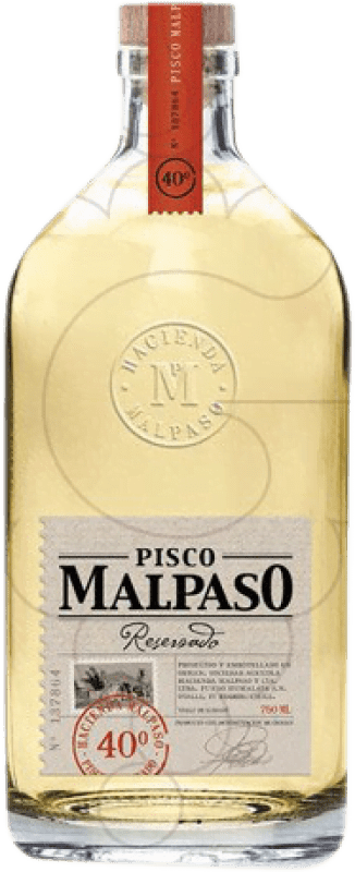 29,95 € Envio grátis | Aguardente Pisco Hacienda Mal Paso Malpaso Reserva Chile Garrafa 70 cl