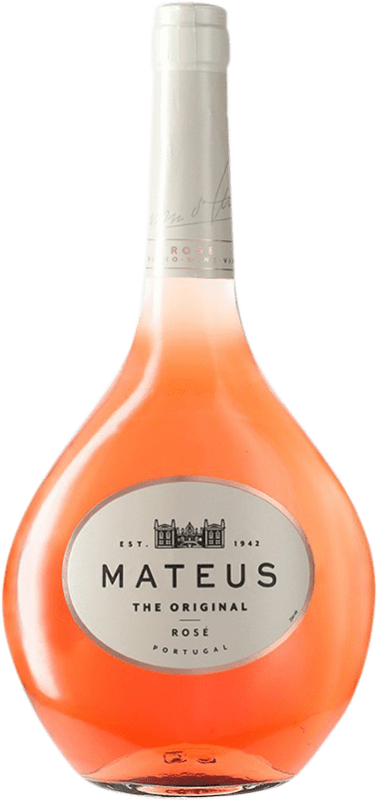 6,95 € Kostenloser Versand | Roséwein Sogrape Mateus Rosé, Original Jung I.G. Portugal Portugal Touriga Franca, Rufete, Tinta Barroca Flasche 75 cl