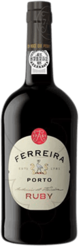 15,95 € 免费送货 | 强化酒 Sogrape Ferreira Ruby I.G. Porto 波尔图 葡萄牙 Tempranillo, Touriga Franca, Touriga Nacional, Tinta Amarela, Tinta Cão, Tinta Barroca 瓶子 75 cl