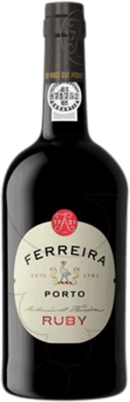 13,95 € Kostenloser Versand | Verstärkter Wein Sogrape Ferreira Ruby I.G. Porto Porto Portugal Tempranillo, Touriga Franca, Touriga Nacional, Tinta Amarela, Tinta Cão, Tinta Barroca Flasche 75 cl