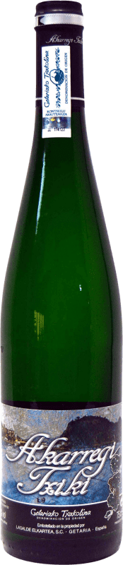 13,95 € Kostenloser Versand | Weißwein Akarregi Txiki Txakoli Jung D.O. Getariako Txakolina Baskenland Spanien Hondarribi Zuri 75 cl
