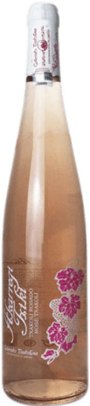 10,95 € Spedizione Gratuita | Vino Rosato Akarregi Txiki Txakoli Rosé — Rosato Giovane D.O. Getariako Txakolina Paese Basco Spagna Hondarribi Zuri, Hondarribi Beltza 75 cl