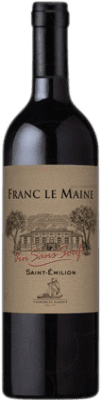 24,95 € Envío gratis | Vino tinto Vignobles Bardet Château Franc le Maine Crianza A.O.C. Saint-Émilion Francia Botella 75 cl